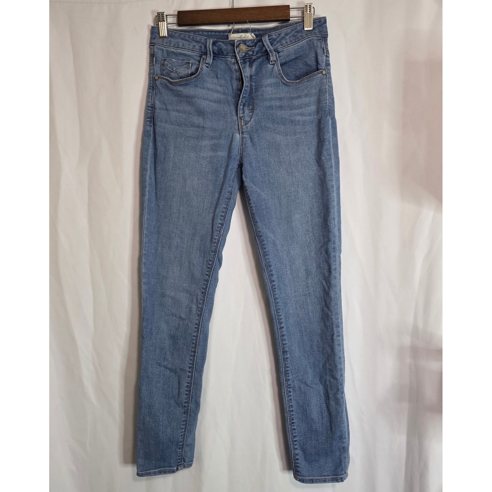 Unpublished Skinny Jeans Womens 28 Blue Medium Wash Embroidery Casual Denim Slim